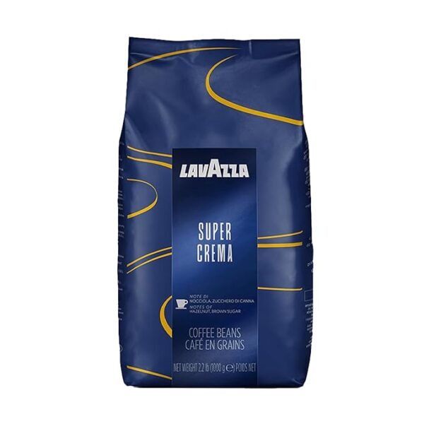 Lavazza Super Crema Whole Bean Coffee Blend, Light-Medium Espresso Roast, 2.2 lb