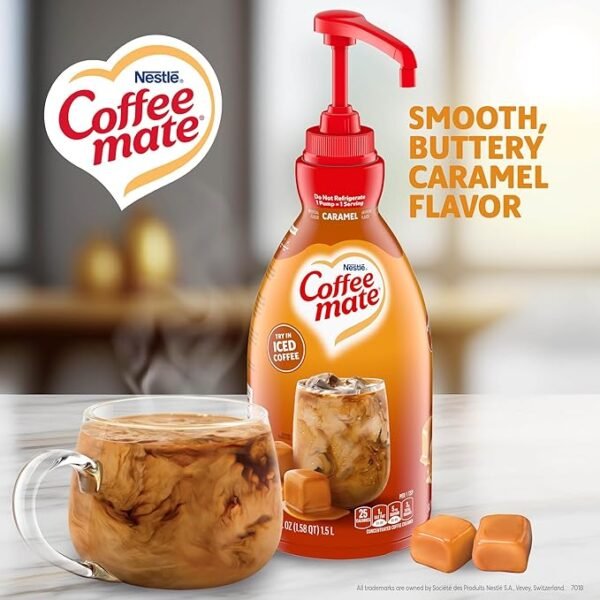 Nestle Coffee mate Coffee Creamer, Liquid Concentrate Pump Bottle, 50.7 fl oz - Image 3