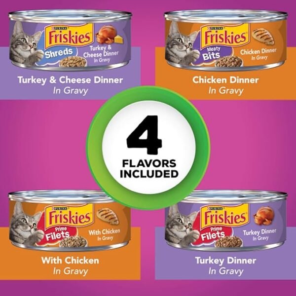 Purina Friskies Gravy Wet Cat Food Variety Pack - 32ct (5.5 oz. Cans) - Image 4