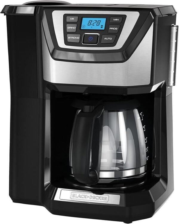 BLACK+DECKER 12-Cup Mill and Brew Coffee Maker, Automatic Grind