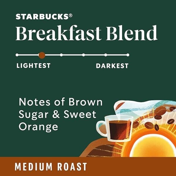 Starbucks K-Cup Coffee Pods, Medium Roast Breakfast Blend - 60 Pods - Image 2