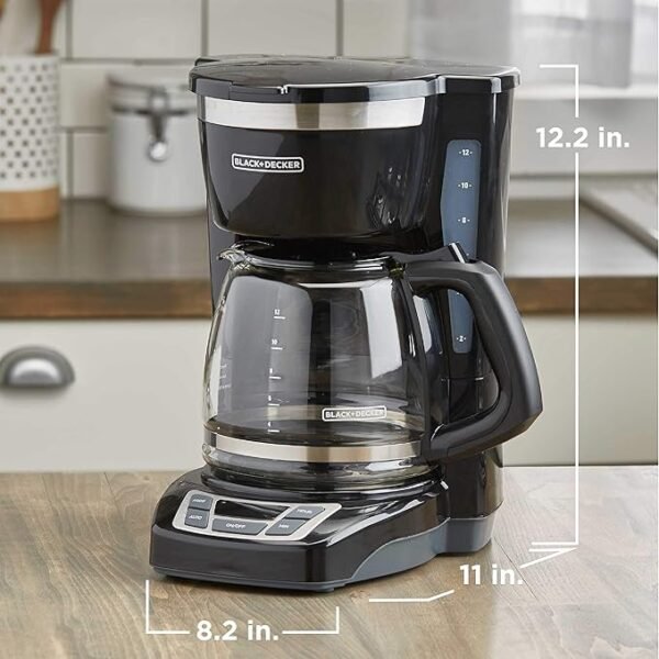 BLACK+DECKER 12-Cup Duralife Programmable Coffee Maker with Sneak-a-Cup